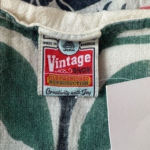 Vintage Sack Dragon Print Cotton Bell Sleeve Dress - Picture 6 of 7